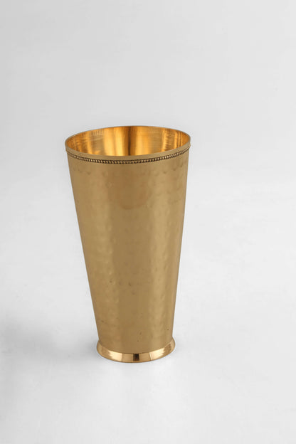 pari hammered brass lassi glass 7inch