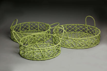 Handwoven Green Baskets